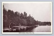 Sylvan Lake "North Shore" ROME CITY Indiana Antique Postcard ~1920s