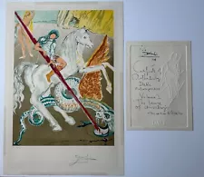 SALVADOR DALI "The Lance Of Chivalry" ORIGINAL HAND SIGNED Lithograph +COA