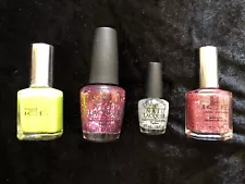 SET OF 4 Nail Polish ~ 2 OPI Nail Glitter Sparkling Nail Lacquers + 2 Pure Ice