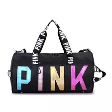 Nonbrand Hot sale Custom logo Pink Duffle bag Waterproof Polyester For women