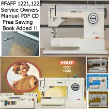 Pfaff 1221 1222 Service Owners Manuals Computer CD, Free Sewing Ebooks Added