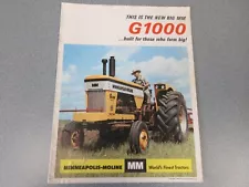 Minneapolis Moline G1000 Tractor Sales Brochure 16 Pages Good Condition