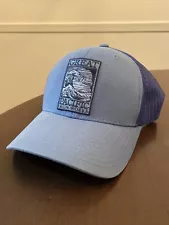 Patagonia Hokusai Wave Great Pacific Iron Works Trucker Hat Blue RARE EUC