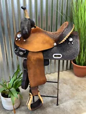 14" CIRCLE Y Martha Josey Western Barrel Saddle ~ Semi Bar