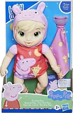 Baby Alive Peppa Pig Goodnight Peppa Blonde Kids TV Show Dress-Up Doll