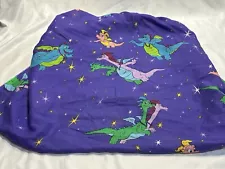 Vintage Dragon Tales Sheet For Crib Or Toddler Bed Purple With Dragon Pattern