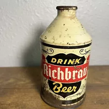 Vtg. Richbrau Crowntainer Cone Top Beer Can 1950’s xxEMPTYxx ðºðºðº