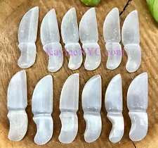 Wholesale Lot 12 Pcs Natural Selenite Aka Satin Spar Knife Crystal Healing ~10cm