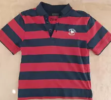 Primrose School SS Polo Shirt YXS Navy Blue & Red Rugby Dennis Uniform flaws