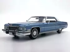 1973 Cadillac Coupe Deville Antigua Blue Metallic in 1:43 scale by Stamp Models