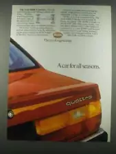 1985 Audi 4000CS Quattro Ad - A Car for All Seasons