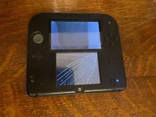 Nintendo 2DS Blue Console FOR PARTS AS IS broken Screen