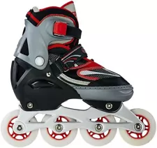 Roller Skates for Indoor and Outdoor BLACK & RED Unisex Adult Quad Classic