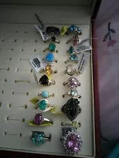 20 sterling silver 925 rings job Scrap lot Gemstones Various Sizes