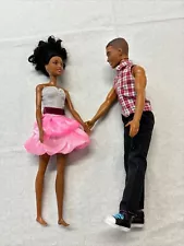 Two Barbie Dolls African American Ken 2016 Barbie 2016 Ken With Sneakers