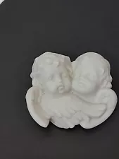 Vintage 3x3 Scioto Unpainted Ceramic Cherub Mold For Painting Design New