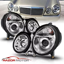 2000-2002 Chrome Headlights For Mercedes Benz W210 E Class E320 E430 E55 AMG