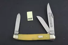 German Eye Premium Stock Knife Large Yellow Stockman Pocket Knife 3488