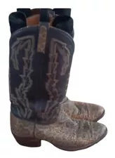 J. Chisholm Diamondback Rattlesnake Western Men's US 9D Snakeskin Cowboy Boots