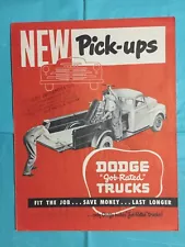 1948 DODGE "JOB-RATED PICK-UPS" Truck Dealer Sales Brochure