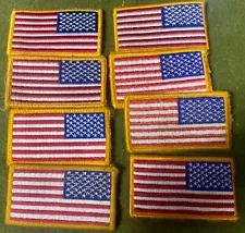 8 UNITED STATES FLAGS. IN COLOR READY FOR UNIFORM. #2