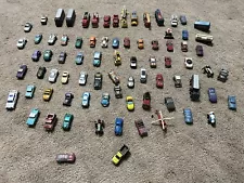 Mixed Lot Of Micro Machines Sports Cars, Fire Trucks, Tractors