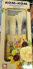 3 THAI CARVING KNIFE KOM KOM TOOLS VEGETABLE FRUIT KITCHENWARE ARTIFICIAL DECOR