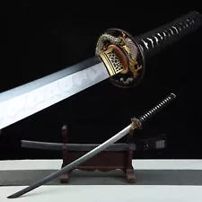 Clay Tempered T10 Steel Japanese Samurai Sword Katana Loong Dragon Theme