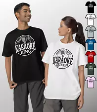 Karaoke T-Shirt Awesome Karaoke King Karaoke Queen Matching Tshirts Funny Tee