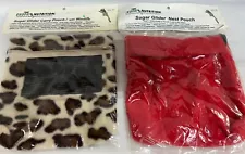 2 Pc Exotic Nutrition Sugar Glider Carrying Pouch with Window & Nest Pouches NEW