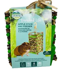 Enriched life apple stick hay feeder for small animals guinea pig, rabbit and