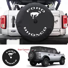 34"/35" Spare Tire Cover For FORD BRONCO With Camera Hole P315/70R17 Tyre Covers