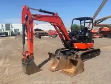 2021 Kubota U55-5 Hydraulic Mini Excavator Backhoe Aux Hyd Blade Bucket bidadoo