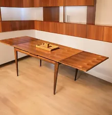 Danish Teak Draw Leaf Dining Table By Niels Otto Møller & Six Teak Chairs