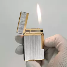 Classic S.T. Dupont Ligne 2 Brushed Lighter Ping Sound For Smoking Cigarette