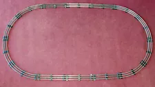 LIONEL O GAUGE 3 RAIL TRACK LAYOUT, 14 CLEANED PIECES , FOR O GAUGE TRAINS