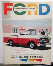 1958 Ford Truck F 100 250 350 Stake Courier Pickup Ranchero Sales Brochure Orig