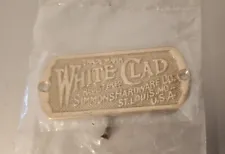 NIP White Clad Simmons Hardware Brass Furniture Plate