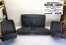 1966 Mustang Coupe Front Bucket Seats & Rear Seat - Black