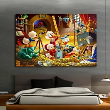 Print Painting Home Wall Art Deco Disney Animation Carl Barks Riches Canvas16x20