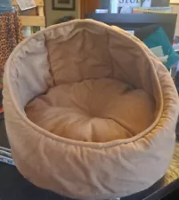 Dog Bed For Very Small Dog Brown In Color With Removable Pillow