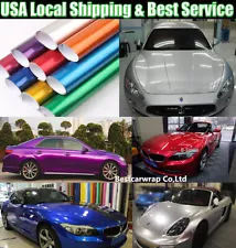 Metallic Glossy Vinyl Whole Car Wrap Film Graphics Sticker Decal Bubble Free PVC