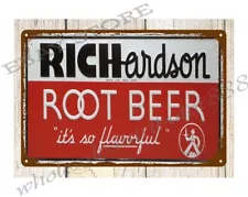 man cave wall art sale 1950s Richardson Root Beer alcohol drink metal tin sign