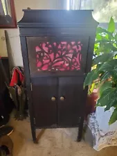 SF Brunswick Victrola Player in Cabinet with Records