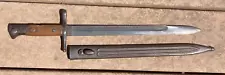 Original WWII Italian M1891 Rocca Carcano Rifle Bayonet w/ Steel Scabbard