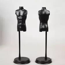 2pcs 1/6 Male Torso Body Dress Form Mannequin Bust Clothing Retail Display Rack