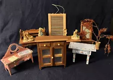 Miniature Estate Reevesline Vintage Furniture Sale & 2 Painted Tables Plus more