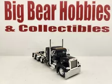 1/64 DCP/FG Black 389 Peterbilt 36" Coffin Bunk Sleeper With Pusher Axle