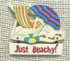 JUST BEACHY! ~ TROPICAL SUN POOL BEACH VACATION SIGN PLAQUE ~ Home Condo Decor