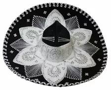 Youth Mexican Mariachi Hat Sombrero Black Charro Cinco de MayoCostume